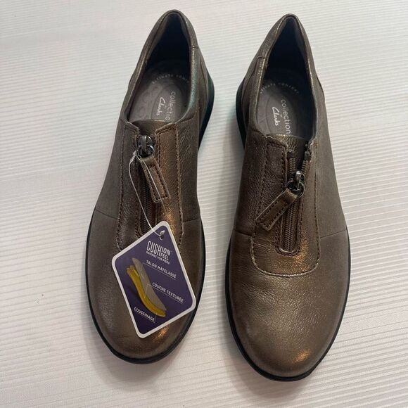 Clarks Metallic Kayleigh Sail Comfort Shoes Size 9 M New - Picture 2 of 12